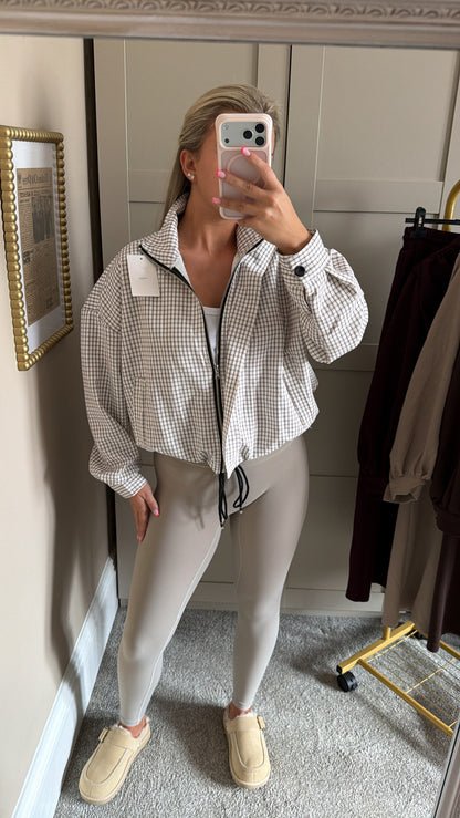 Beige Gingham Jacket