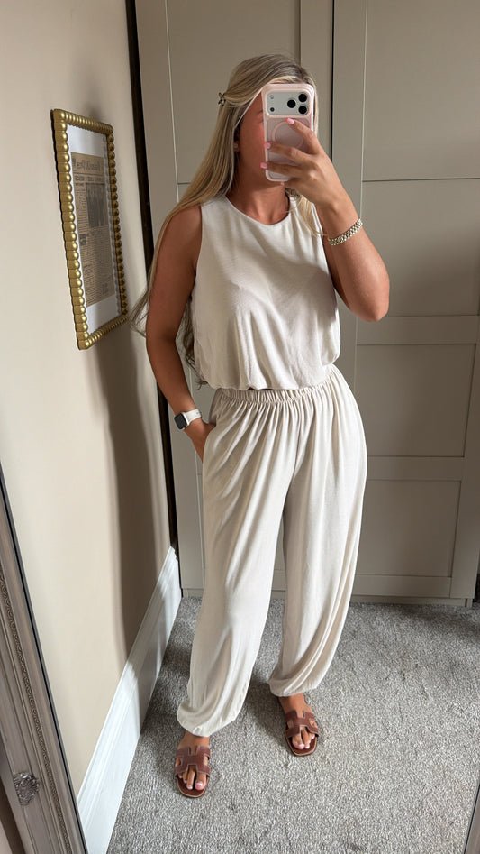 Women’s Beige Lounge Set